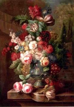 Floral, beautiful classical still life of flowers.066, unknow artist